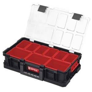 PROREGAL QBRICK Sortimentskasten Two HxBxT 31 x 53 x 13 cm 9 Fächer Mit Deckgriff Mit Klemmverschlüsse Schwarz