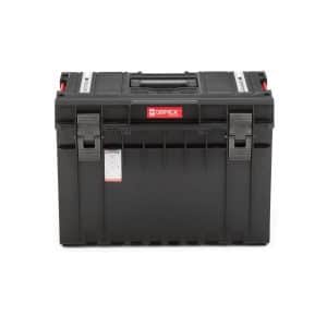 PROREGAL QBRICK Werkzeugkasten One Mit Aluminiumschienen 52 Liter Traglast Bis Zu 120 kg Mit Deck & Frontgriff Mit Klemmverschlüsse Schwarz