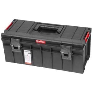 PROREGAL QBRICK Werkzeugkasten Pro HxBxT 27 x 54 x 25 cm 22 Liter Mit Deckgriff Mit Klemmverschlüsse Schwarz