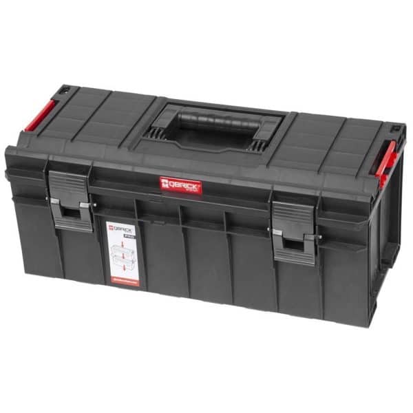 PROREGAL QBRICK Werkzeugkasten Pro HxBxT 27 x 54 x 25 cm 22 Liter Mit Deckgriff Mit Klemmverschlüsse Schwarz