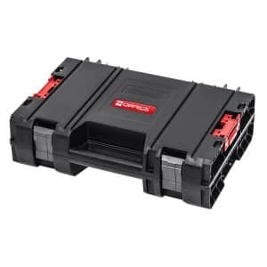 PROREGAL QBRICK Werkzeugkasten Pro Toolbox HxBxT 32 x 45 x 13 cm 11 Liter Mit Deck & Teleskopgriffe Mit Klemmverschlüsse Metall Schwarz