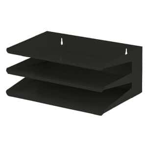 PROREGAL Sortierregal Aus Metall Mit 3 Fächern HxBxT 16 x 38 x 25 cm Bis DIN A4-Format Schwarz