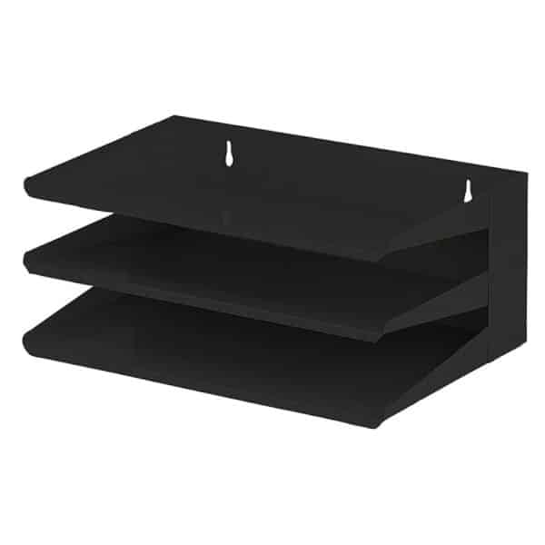 PROREGAL Sortierregal Aus Metall Mit 3 Fächern HxBxT 16 x 38 x 25 cm Bis DIN A4-Format Schwarz