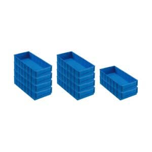 PROREGAL SparSet 10x Blaue Industriebox 400 B HxBxT 8