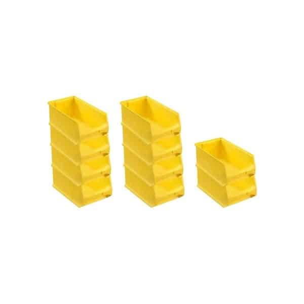 PROREGAL SparSet 10x Gelbe Sichtlagerbox 4