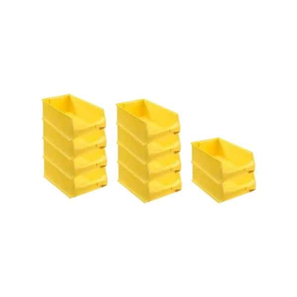 PROREGAL SparSet 10x Gelbe Sichtlagerbox 5