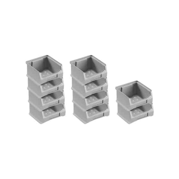 PROREGAL SparSet 10x Graue Sichtlagerbox 1