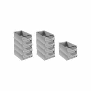 PROREGAL SparSet 10x Graue Sichtlagerbox 5