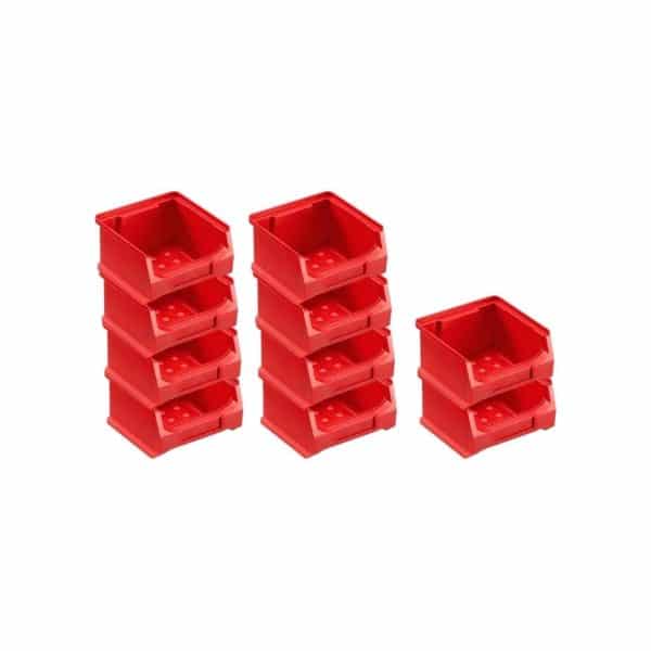 PROREGAL SparSet 10x Rote Sichtlagerbox 1