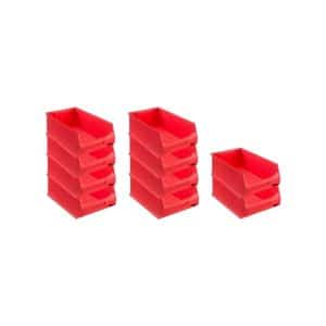 PROREGAL SparSet 10x Rote Sichtlagerbox 5