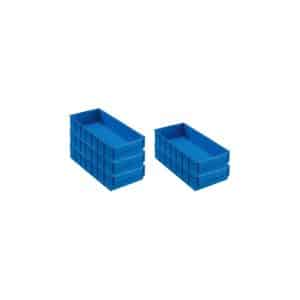PROREGAL SparSet 5x Blaue Industriebox 400 B HxBxT 8