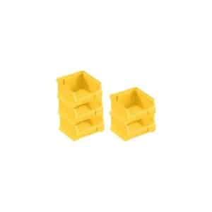 PROREGAL SparSet 5x Gelbe Sichtlagerbox 1