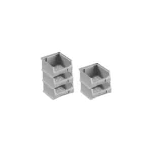 PROREGAL SparSet 5x Graue Sichtlagerbox 1