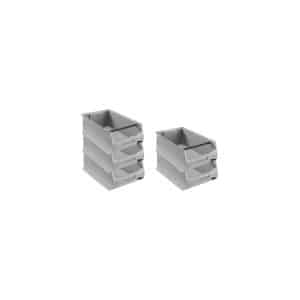 PROREGAL SparSet 5x Graue Sichtlagerbox 5