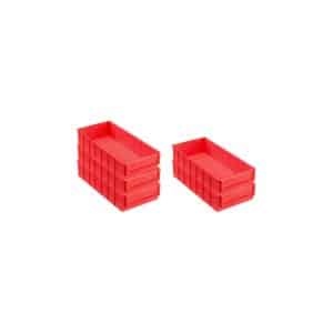 PROREGAL SparSet 5x Rote Industriebox 400 B HxBxT 8