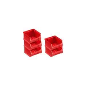 PROREGAL SparSet 5x Rote Sichtlagerbox 1
