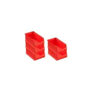 PROREGAL SparSet 5x Rote Sichtlagerbox 2