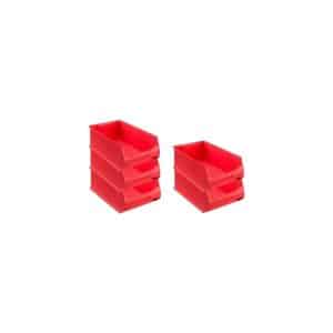 PROREGAL SparSet 5x Rote Sichtlagerbox 5