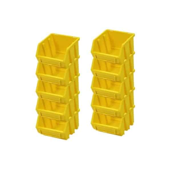 PROREGAL SuperSparSet 10x Sichtlagerbox 1 HxBxT 7