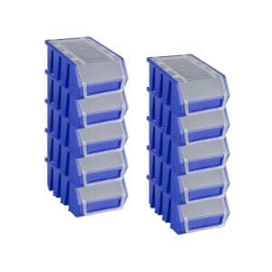 PROREGAL SuperSparSet 10x Sichtlagerbox 2 mit Deckel HxBxT 7