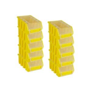 PROREGAL SuperSparSet 10x Sichtlagerbox 2 mit Deckel HxBxT 7