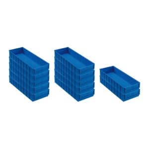 PROREGAL SuperSparSet 12x Blaue Industriebox 500 B HxBxT 8