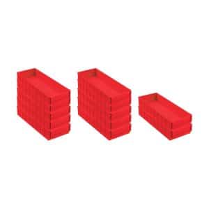 PROREGAL SuperSparSet 12x Rote Industriebox 500 B HxBxT 8