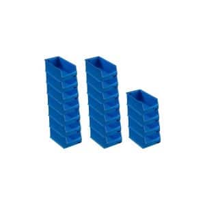PROREGAL SuperSparSet 18x Blaue Sichtlagerbox 4