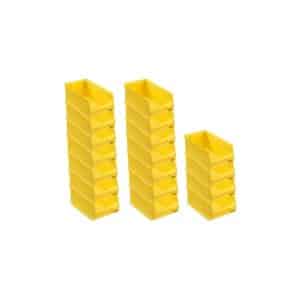 PROREGAL SuperSparSet 18x Gelbe Sichtlagerbox 4