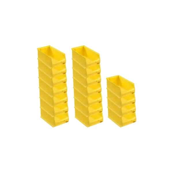 PROREGAL SuperSparSet 18x Gelbe Sichtlagerbox 4