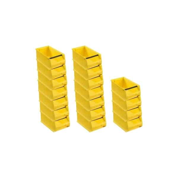 PROREGAL SuperSparSet 18x Gelbe Sichtlagerbox 4