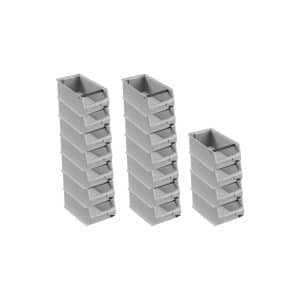 PROREGAL SuperSparSet 18x Graue Sichtlagerbox 4