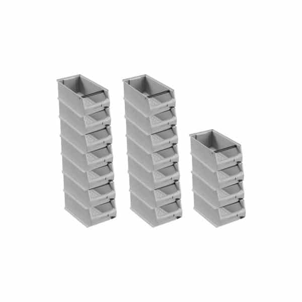 PROREGAL SuperSparSet 18x Graue Sichtlagerbox 4