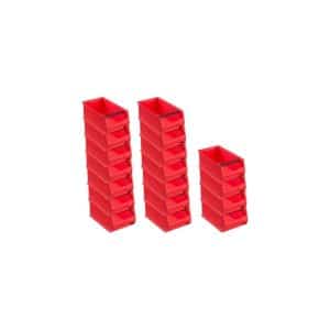 PROREGAL SuperSparSet 18x Rote Sichtlagerbox 4
