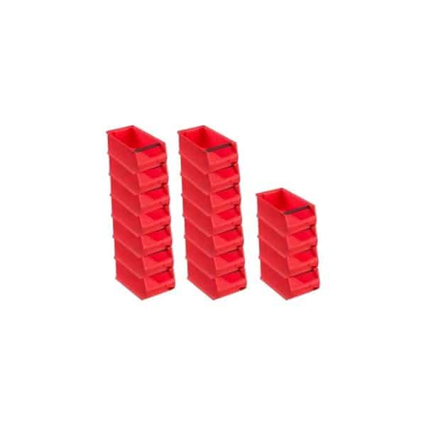 PROREGAL SuperSparSet 18x Rote Sichtlagerbox 4