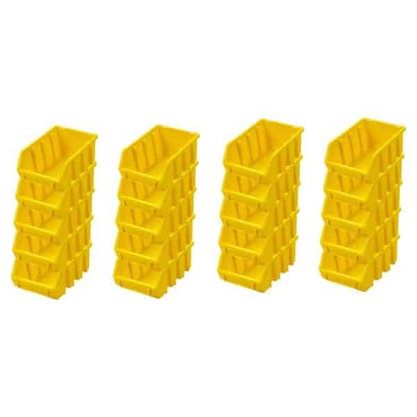 PROREGAL SuperSparSet 20x Sichtlagerbox 2 HxBxT 7
