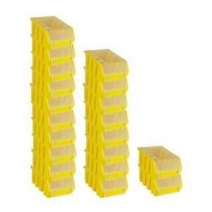 PROREGAL SuperSparSet 20x Sichtlagerbox 2 mit Deckel HxBxT 7