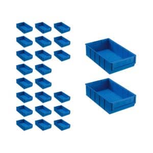 PROREGAL SuperSparSet 24 x Blaue Industriebox 300 B HxBxT 8