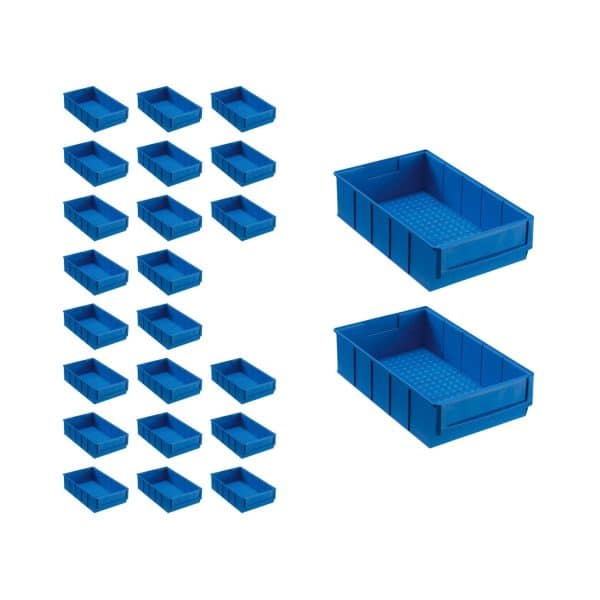 PROREGAL SuperSparSet 24 x Blaue Industriebox 300 B HxBxT 8
