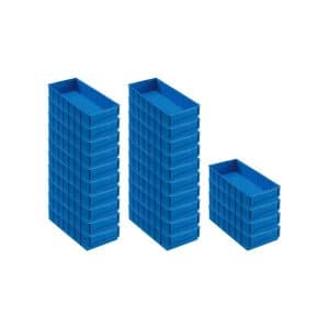PROREGAL SuperSparSet 24 x Blaue Industriebox 400 B HxBxT 8