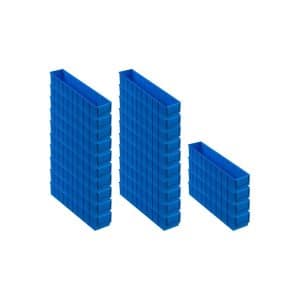 PROREGAL SuperSparSet 24 x Blaue Industriebox 500 S HxBxT 8