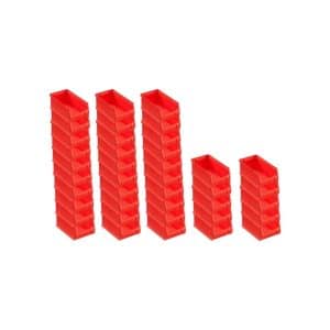 PROREGAL SuperSparSet 40x Rote Sichtlagerbox 2