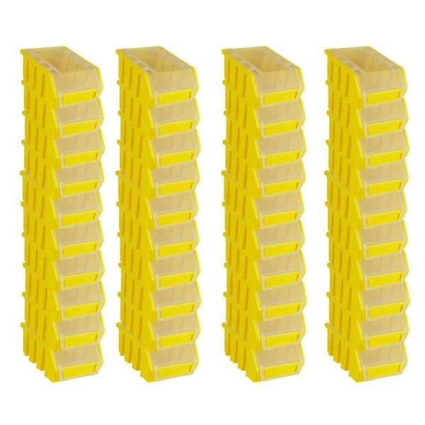 PROREGAL SuperSparSet 40x Sichtlagerbox 2 mit Deckel HxBxT 7