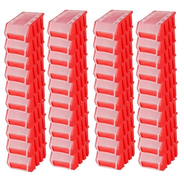 PROREGAL SuperSparSet 40x Sichtlagerbox 2 mit Deckel HxBxT 7