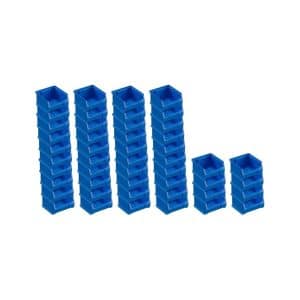 PROREGAL SuperSparSet 48x Blaue Sichtlagerbox 1