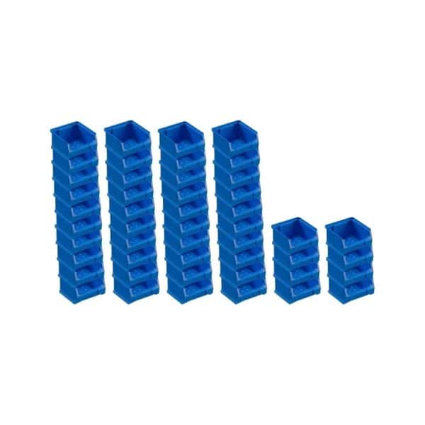 PROREGAL SuperSparSet 48x Blaue Sichtlagerbox 1