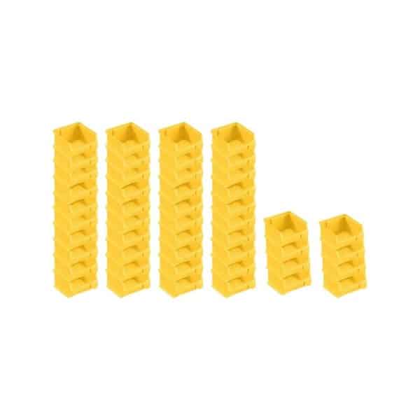 PROREGAL SuperSparSet 48x Gelbe Sichtlagerbox 1