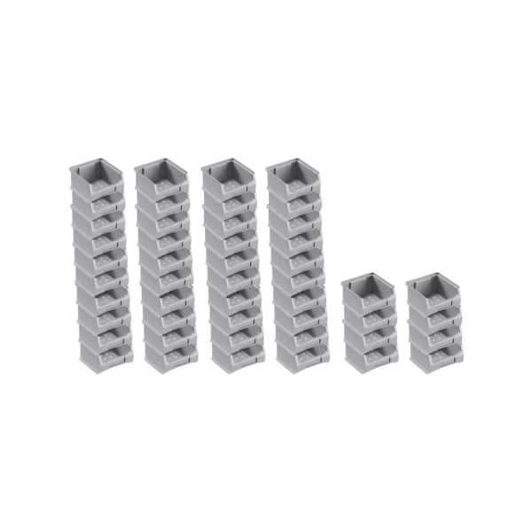 PROREGAL SuperSparSet 48x Graue Sichtlagerbox 1