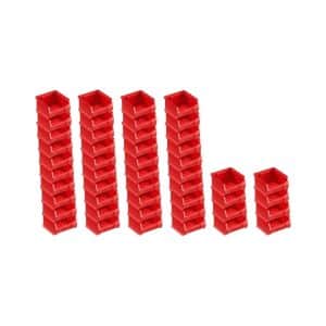 PROREGAL SuperSparSet 48x Rote Sichtlagerbox 1