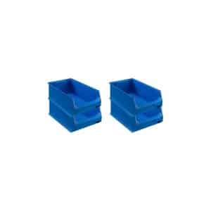 PROREGAL SuperSparSet 4x Blaue Sichtlagerbox 5
